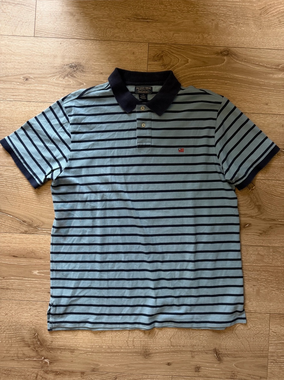 Polo Jeans Men’s Light Blue Striped Polo Shirt